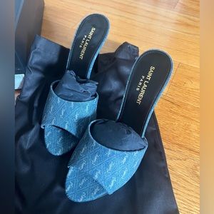 YSL Jean logo mules - never worn - size 8